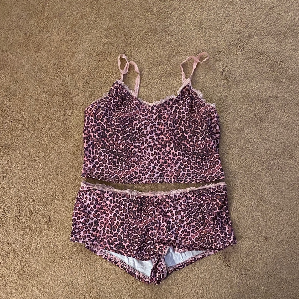 SHEIN pink camouflage pjs